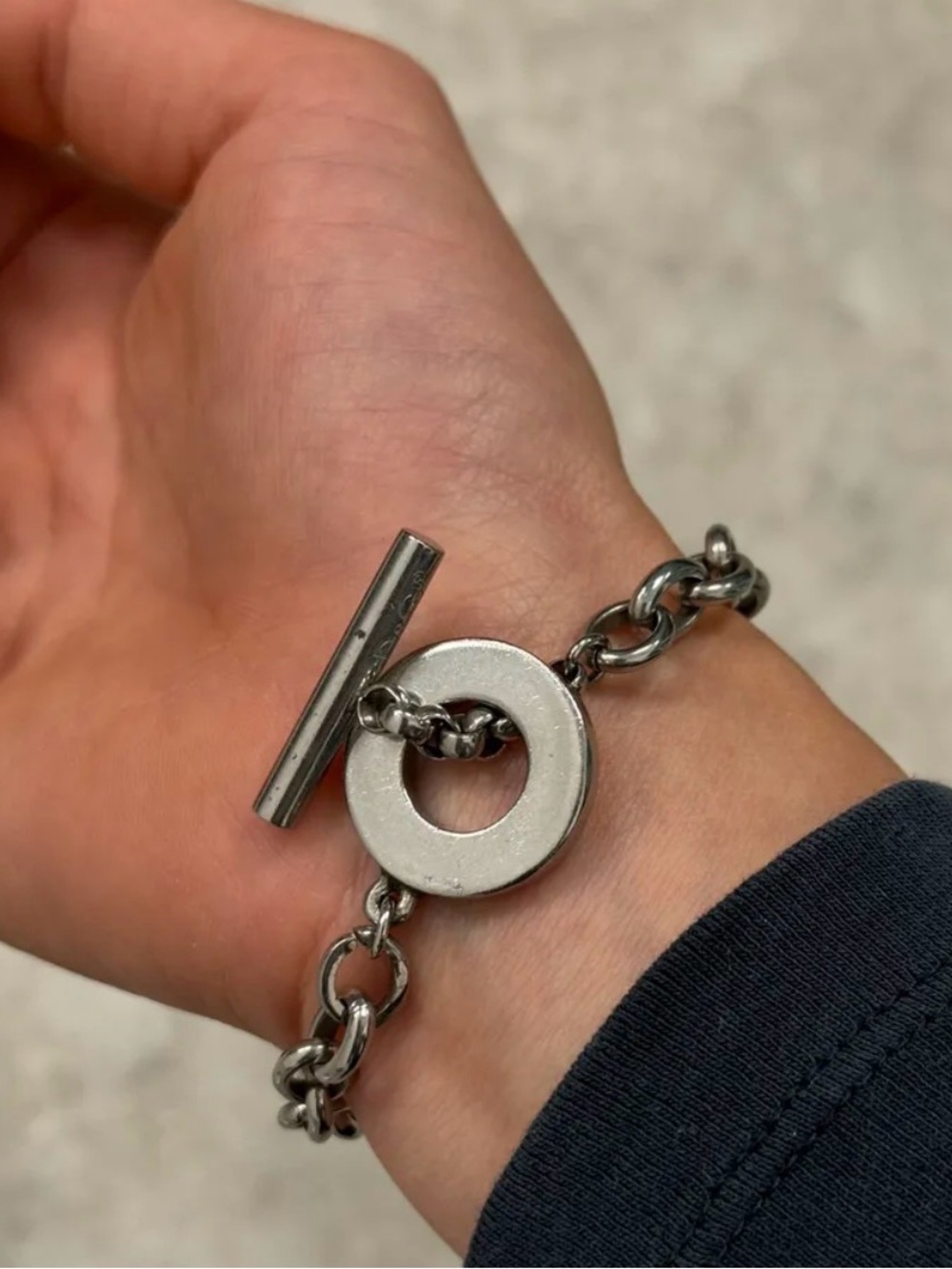 Dolce & Gabbana Grey Metal Anchor Chain Bracelet - Picture 2 of 3